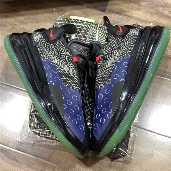 NIKE AIR MAX 720 WAVES Blue Void/Red Orbit-Black - Picture 9 of 16